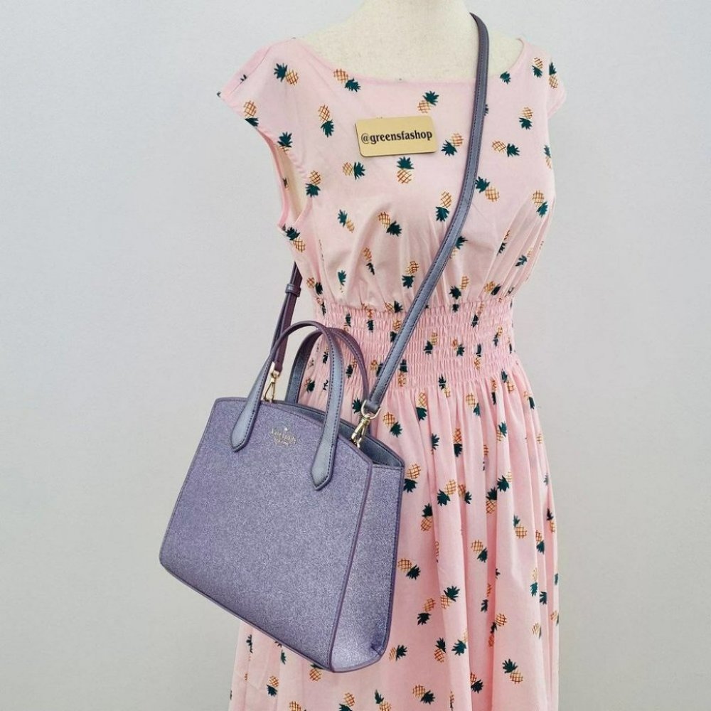 Kate spade purse tinsel glitter satchel handbag - Picture 11 of 11